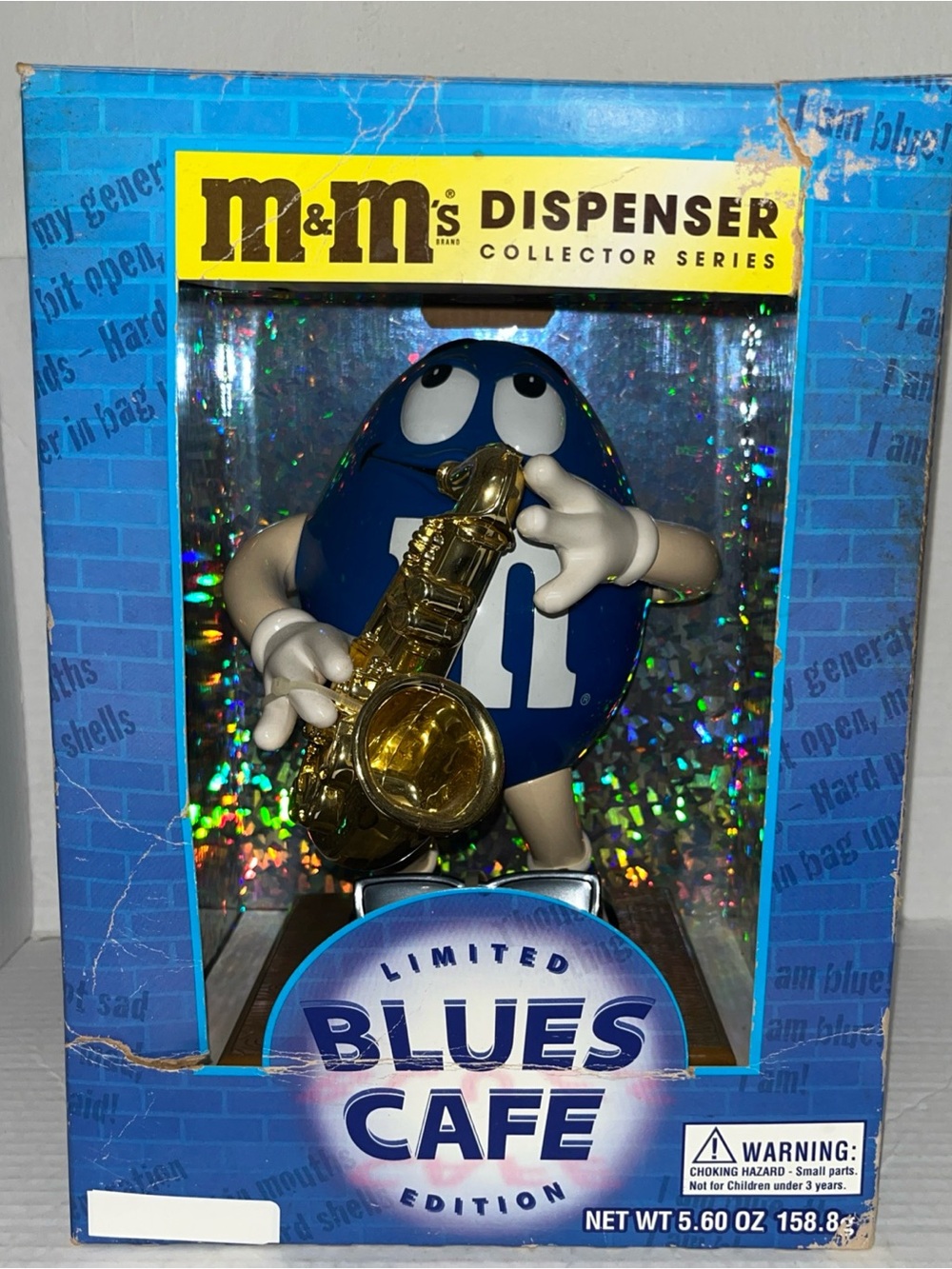 M&M's Dispenser Collector Series Blue's Cafe New W/ Box Limited Edition No Candy
